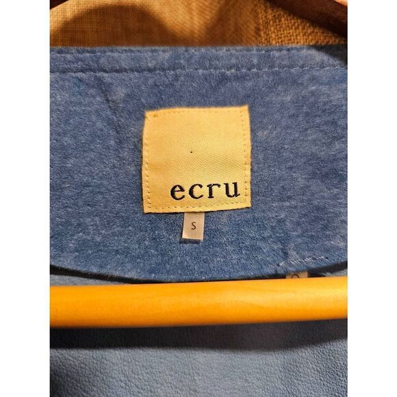 ECRU suede leather zip up jacket Size Small Womens - Picture 6 of 11